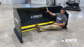 Ignite Attachments Universal Quick Attach Snow Pusher | Working Width 91" | Hydraulic Flow Range 40-80 GPM | Optional Back Drag Kit | For Skid Steers