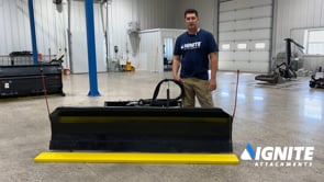Ignite Attachments Snow Blade | Working Width 108" | Hydraulic Flow Range 13–25 GPM | For Skid Steers