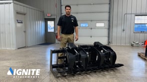 Ignite Attachments Root Grapple | Width 67.9" | Grapple Width 67.1" | Hydraulic Flow 15-25 GPM | For Skid Steers
