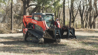 Titan Attachments Rock Grapple Rake | Fine Grade Skeleton | Overall Width 60", 72" & 82" Inches | Hydraulic Flow 11-20 GPM  | Horsepower 50-75 HP | For Skid Steer & Tractor