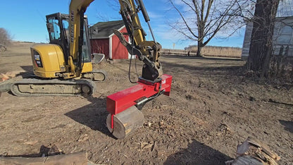 EIP Manufacturing Log Splitter | Models LS424E, LS430E, LS4524E, LS524E & LS530E | Width 74.5" To 86.5" | Log Capacity 24" To 30" | 1.5 To 6 Ton | For Excavators