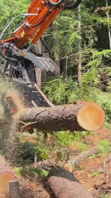 Ragnartech Model JAK-250R Tree Grapple Saw | With Collector & Rotator Options | For 6-12 Ton Excavators