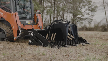 Titan Attachments Rock Grapple Rake | Fine Grade Skeleton | Overall Width 60", 72" & 82" Inches | Hydraulic Flow 11-20 GPM  | Horsepower 50-75 HP | For Skid Steer & Tractor