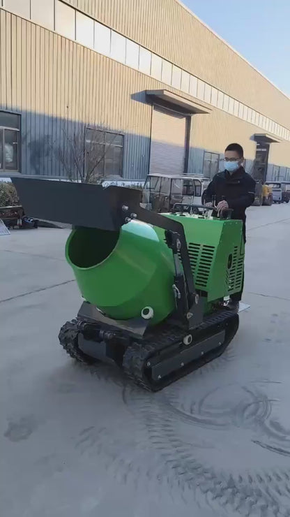 Wolfpack 3DCP | Crawling Barrel Mixer | 300L Drum | 13.5 HP Hydraulic Drive | 300 dm³ Tank Capacity | Small-Scale Concrete Mixing