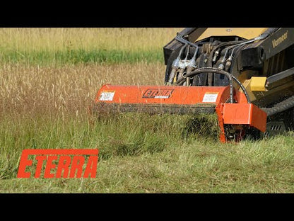 Eterra Attachments Sidewinder Flail Mower | Blade Style Y-Knife Blades | Range 8-26 GPM | Cut Capacity 2” Standard | For Mini Skid Steers