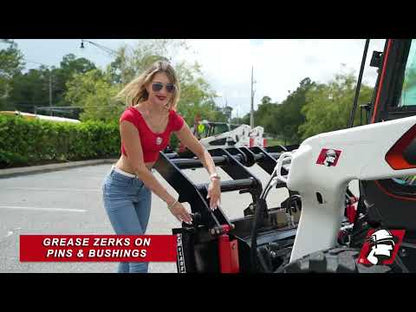 McLaren Industries Extreme Duty Root Rake Grapple | Model 60X123X72 To 60X123X84 | Width 72" To 84" | 15-25 GPM | For Skid Steers