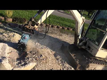 RockZone Rock and Concrete Grinder Attachment | Model Rockwheel C2 | Width 12" | 12.7HP Grinder | Up to 3 Tons | For Mini & Micro Excavators
