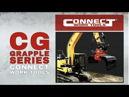 Connect Work Tools Rotating Grapple | Model CG22 | Width 41.3" | Jaw Opening 48" | 19 To 30 Ton | For Excavators
