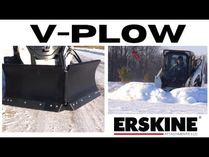 Erskine V-Plow | Blade Width 84", 96" & 108" | With Factory Installed Couplers | For Skid Steer