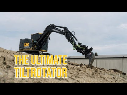 Werk-Brau Tiltrotator | Powered by Steelwrist | Model X02 To X32 | Width 16.9” To 31.8” | ±45° Tilt | 1 To 37 Tons | For Excavator