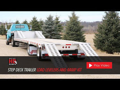 Heavy Duty Ramps 2 Bunk Load Leveler / 2 Ramp System | Model 23-24-096-02-02-MLL-2 | Size 8' L x 18" W | 23,500 lb. Capacity | Horsepower 23 HP | For 102" Step Deck Trailers with 24" Drop