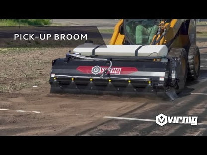 Virnig Pick-Up Broom | Models PUB60, PUB72 & PUB84 | Widths 60" To 84" | Hydraulic Flow 15 To 25 GPM | For Skid Steer