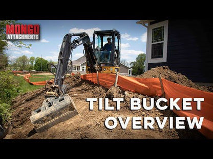 Mongo Attachments Tilt Bucket | Model MTGB900 | Width 36" | Hydraulic 45° Tilt | 2.5 To 4.5 Tons | For Excavators