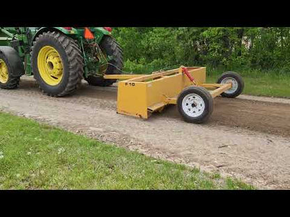 Industrias America 2024 10' Box Scraper with Cylinder-Hoses-Tires and Wheels | For Tractor