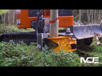 MDE Machinery Tree Shear With Buncher & Tilt | Model Koala 150T To Koala 550T | Cutting Capacity 6" To 21.5" Inches | Machine Size 1.5-40 Ton | For Excavator