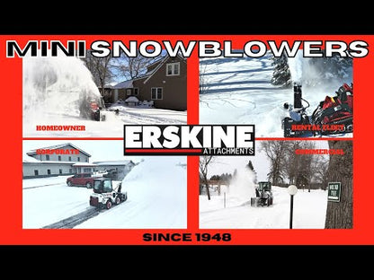 Erskine Mini Hydraulic Snowblower SB300 Series | Cut of Width 48”, 55” & 61” | 11-22 GPM Hydraulic Flow | For Mini Skid Steer