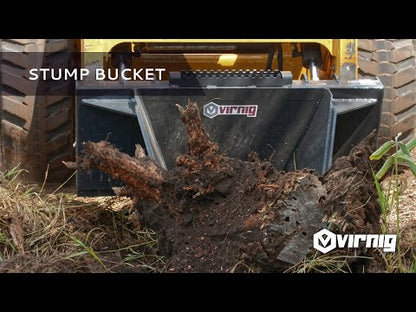 Virnig Stump Bucket | Model STMP | 45.6" Width | Hydraulic Flow 15+ GPM | For Skid Steers