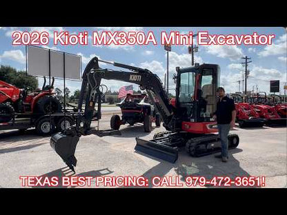 KIOTI Mini Excavator | Model MX350A | 5.7" Width | 26.2 GPM | 3.5 Ton | For Construction