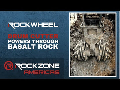 RockZone Rockwheel Twin Drum Cutters | Model D20 & D30 | Width 42" - 46" | Machine Size 17 - 42 Tons | For Excavators