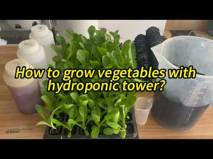 Lyine Vertical Hydroponic Tower | Model 5P8 Mechanical | Height 61" | 8-Layer | 24 Plant Sites | For Indoor Growing System