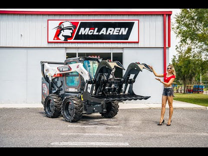 McLaren Industries Extreme Duty Grapple | Model 60X111X72 To 60X111X84 | Width 72" To 84" | 15 To 35 GPM | For Skid Steer