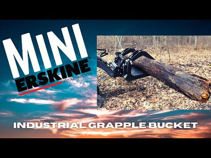 Erskine Heavy Duty Grapple Bucket | 66", 72" & 84" Model | With Bolt-On Teeth & Cutting Edge | For Skid Steer