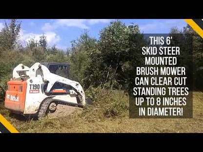 Bush Whacker Brush Cutter | Model SSM-72 | Width 72" inches | Hydraulic Flow Range 15-39 GPM | For Skid Steers