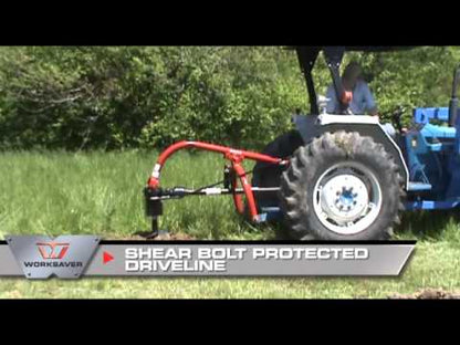 Worksaver | 3-Point PTO Post Hole Digger | Model 300 To 925 Series | Auger Size Up to 30" | Horsepower 18 To 70 HP | For Tractors