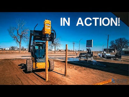 Montana | Post Driver | Models 400E, 750R, 1000E, 1500E | Height 41", 48" & 61" | Width 50" | Hydraulic Flow 7–27 GPM | For Skid Steers