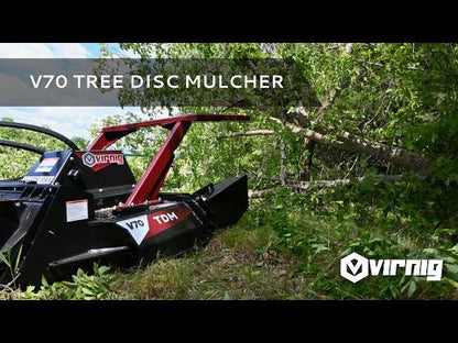 Virnig V70 Tree Disc Mulcher | Model TDM60 | 60" Cut Width | Hydraulic Flow 30 To 50 GPM | For Skid Steer
