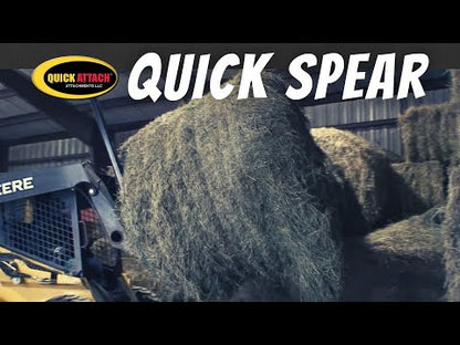 CL Fabrication EZ Bale Spears | Width 60"-102" inches | Oil Flow Range 15-25 GPM | For Skid Steer Loaders