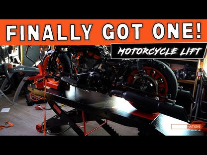 Black Widow Pneumatic ProLift Motorcycle Lift Table with Center Jack | BW-PROLIFT-HDXW | 48" Wide Platform | 1,500 lb. Capacity | For Motorcycle Repair