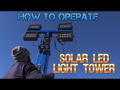 Larson Electronics 1.5KW Solar Power Generator w/ Pneumatic Light Tower Mast - (4) LED Lights - 64000 Lumens - 36 Hours