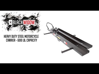 Black Widow Black Ice Folding Snowmobile Ramp W/ Extension | Model SNO-9454-HDXW-EXT | Size 7'10" x 54" | Capacity 1,500 lb | For Snowmobile Truck Loading