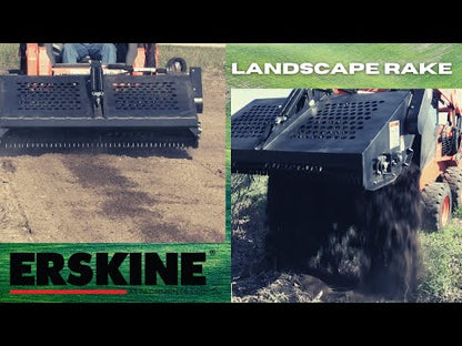 Erskine Landscape Rake | 13-25 GPM Hydraulic Motor Flow Range | For Skid Steer