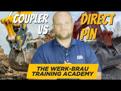 Werk-Brau D-Lock Hydraulic Tilt Coupler | Hydraulic | Up to 120° Tilt | 1–35 Tons | For Excavators
