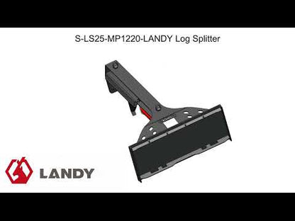 Landy Attachments 25-Ton Heavy Duty Inverted Log Splitter | Total Length 76.5" | 16 GPM | 22 HP | For Skid Steers, ATVs, UTVs & Tractors
