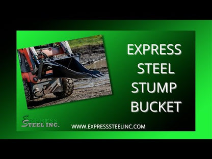 Express Steel | Heavy Duty Stump Bucket | SKU ES-HDSB-0000 | Width 19" | Hydraulic Flow 0 To 25 GPM | For Skid Steers