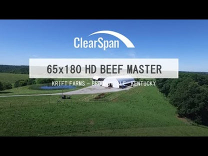 FarmTek ClearSpan Premium HD BeefMaster Building Systems With White Cover | Ultra-Durable Cattle Shelter Solution