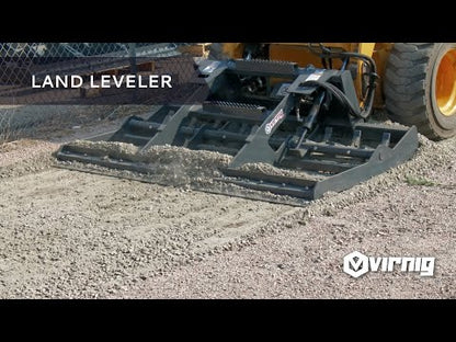 Virnig Land Leveler | Models LLV72, LLV78, LLV84 & LLV90 | Widths 72" To 90" | Hydraulic Flow 15 To 25 GPM | For Skid Steer