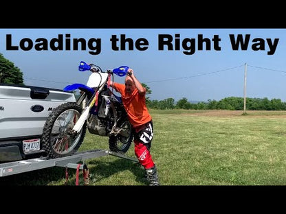 Black Widow Folding Dirt Bike Carrier | Model AMC-400-F | 5.5" Wheel Track | 400 lb Capacity | For Class III/IV 2" Hitch Motorcycle, Dirt Bike & EBike