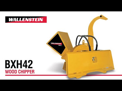 Wallenstein Wood Chipper | Model  BXH-42 | Hydraulic Flow 25 GPM | Rated RPM 1,000 | For Skid Steer