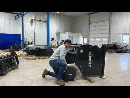 Ignite Attachments Universal Quick Attach Snow Pusher | Working Width 69” | Hydraulic Flow 30-60 GPM | For Skid Steers