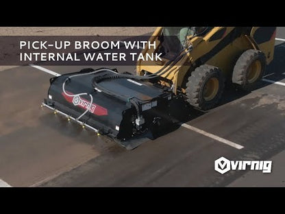 Virnig Pick-Up Broom – Internal Water Tank | Models PBWI72 & PBWI84 | Widths 72" & 84" | Hydraulic Flow 15 To 25 GPM | For Skid Steer