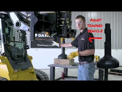 Danuser Hornet Post Driver w/ Grapple & Tilt | 8" T-Post Driver | Width 45.75" | Machine Size 4-10 Tons | For Excavators