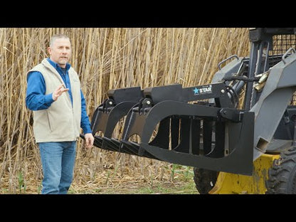 Star Industries Root Grapple Bucket | Models 170-66 To 170DG-84 | Size 66" To 84" | 8 To 30+ GPM | For Skid Steer