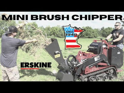 Erskine Mini Brush Chipper | 4.5” Chipper Capacity | 11-15 GPM Recommended Hydraulics | For Mini Skid Steer