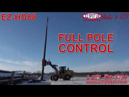 EZ Spot UR Attachment Extreme Pole Setter | Model EZ-HD88 | Jaw Opening 26" | Capacity 10,000 lb | 25–35 Tons | For Excavators & Wheel Loaders