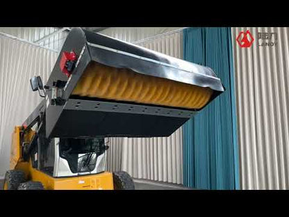 Landy Attachments Angle & Box Broom Sweeper | Sweeping Width 72" | 15 GPM | 15-20 HP | For Skid Steers, Tractors & Loaders