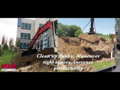 Mongo Attachments Tilt Bucket | Model MTGB900 | Width 36" | Hydraulic 45° Tilt | 2.5 To 4.5 Tons | For Excavators